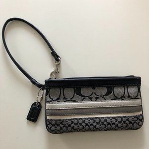 Coach Black and Gray Wristlet